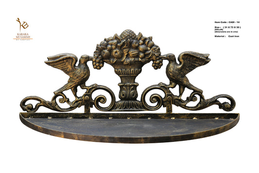 Crest Motif Cast Aluminium Shelf