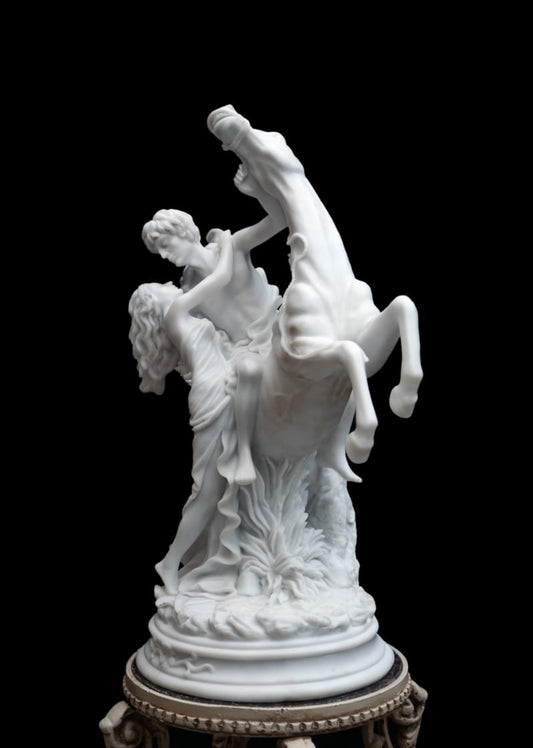 Couple on a Horse Figurine
