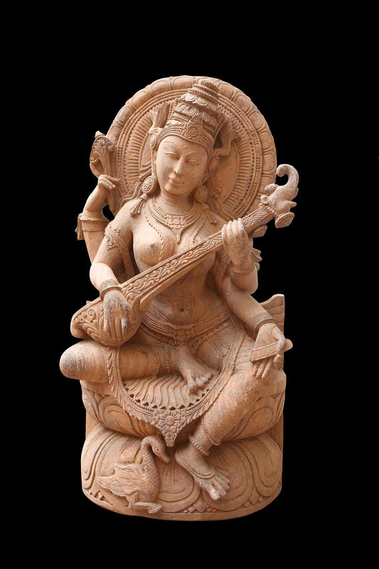 Veenavadini Sandstone Sculpture