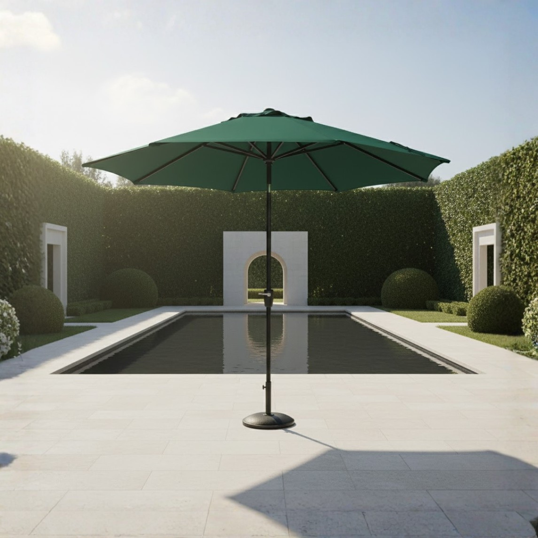 Cast Aluminium Garden Umbrella With Base