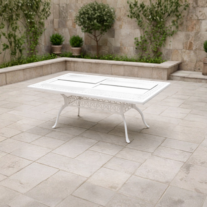 Rectangular BBQ Table  (1 Charcoal Grill + 1 Electric Roast Pan)